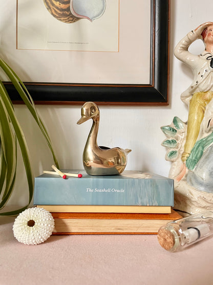 Brass Swan Match Holder