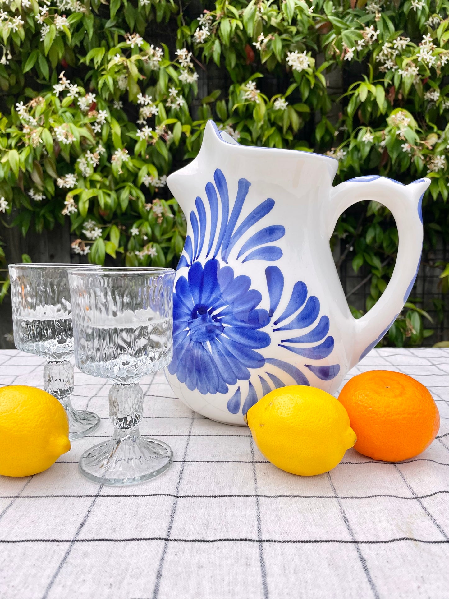 Blue & White Spanish Jug