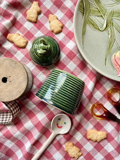 Green Bee Honey Pot