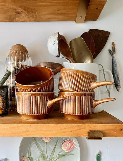 Blue John pottery mugs
