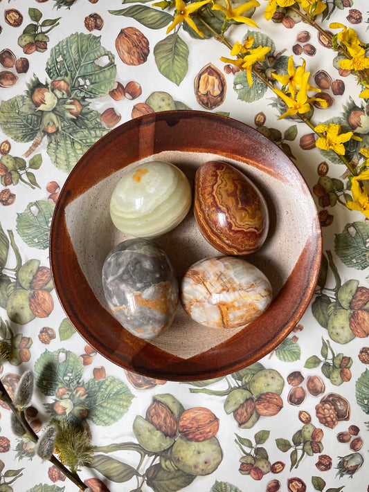 Set of four Onyx/Alabaster Eggs