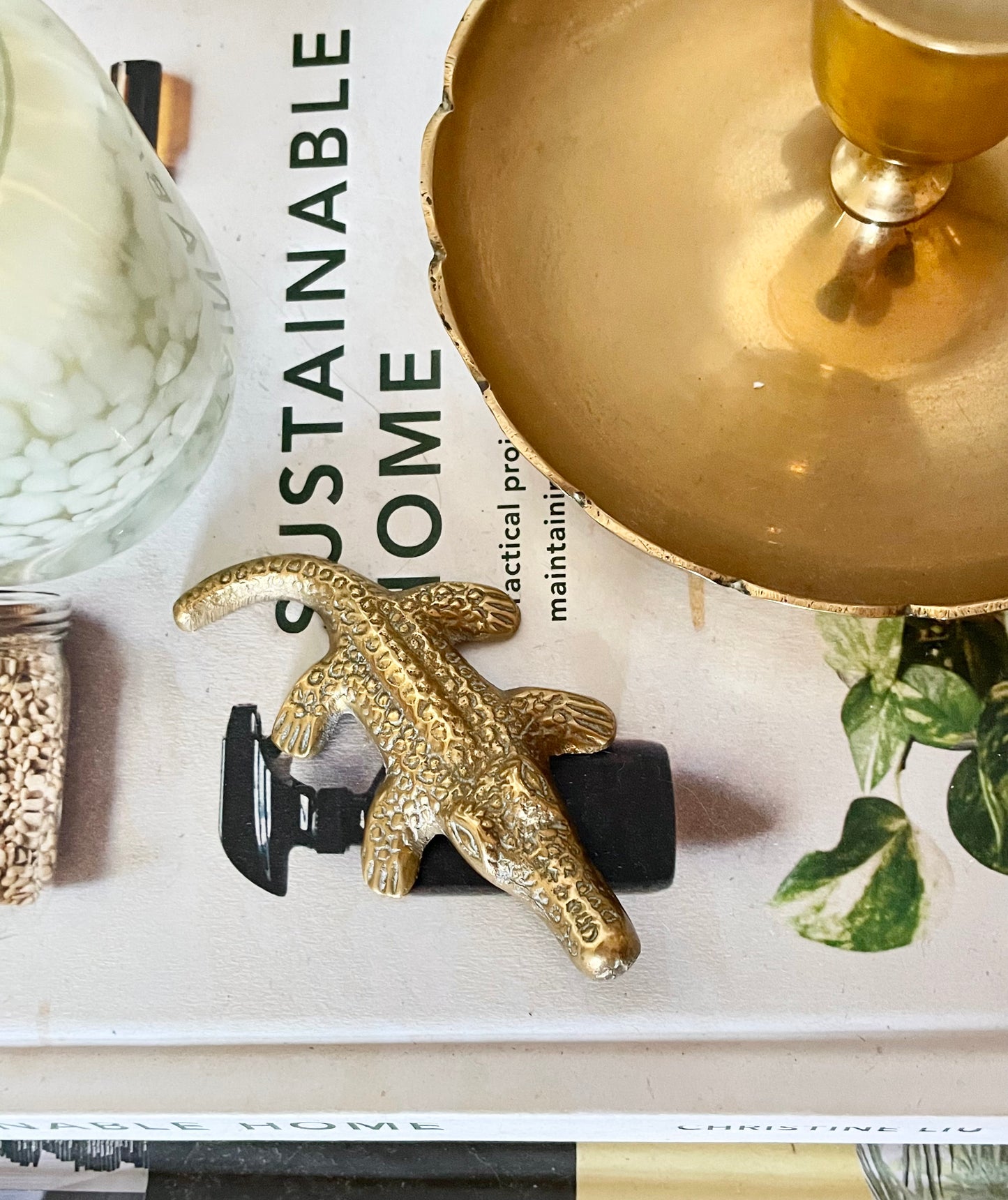 Tiny Brass Crocodile