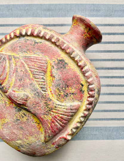 Clay pottery fish vase