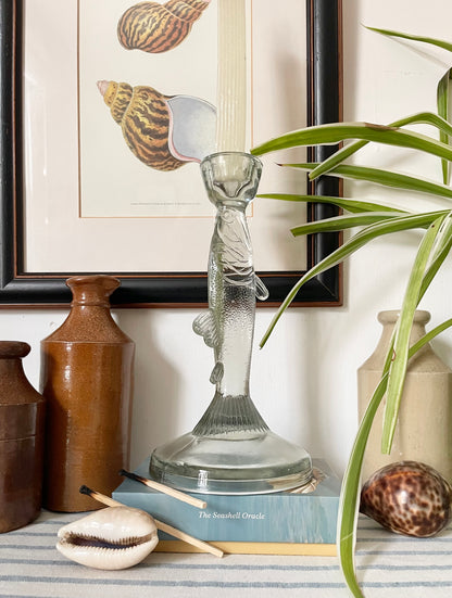 Glass Fish candle holder