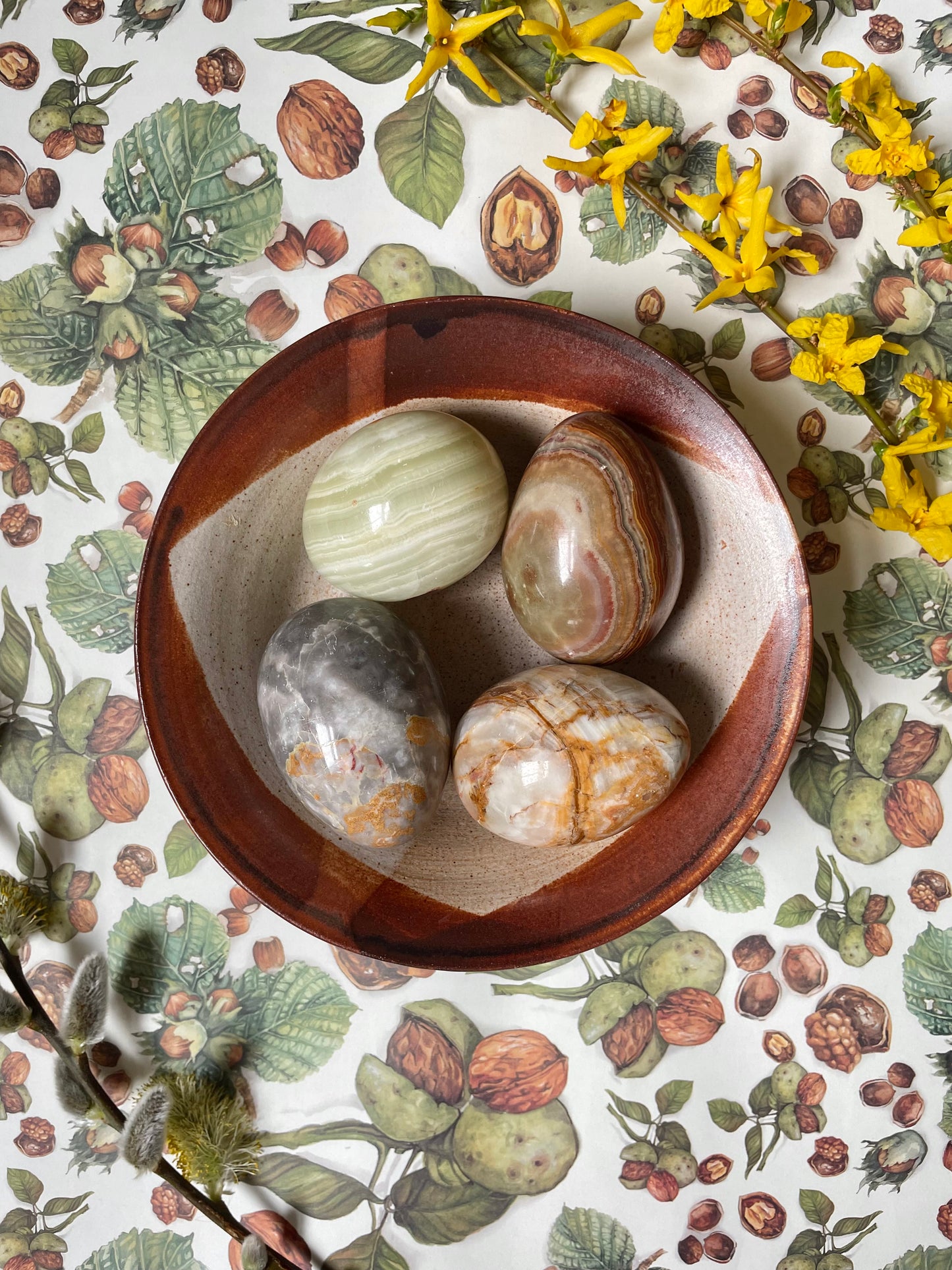 Set of four Onyx/Alabaster Eggs