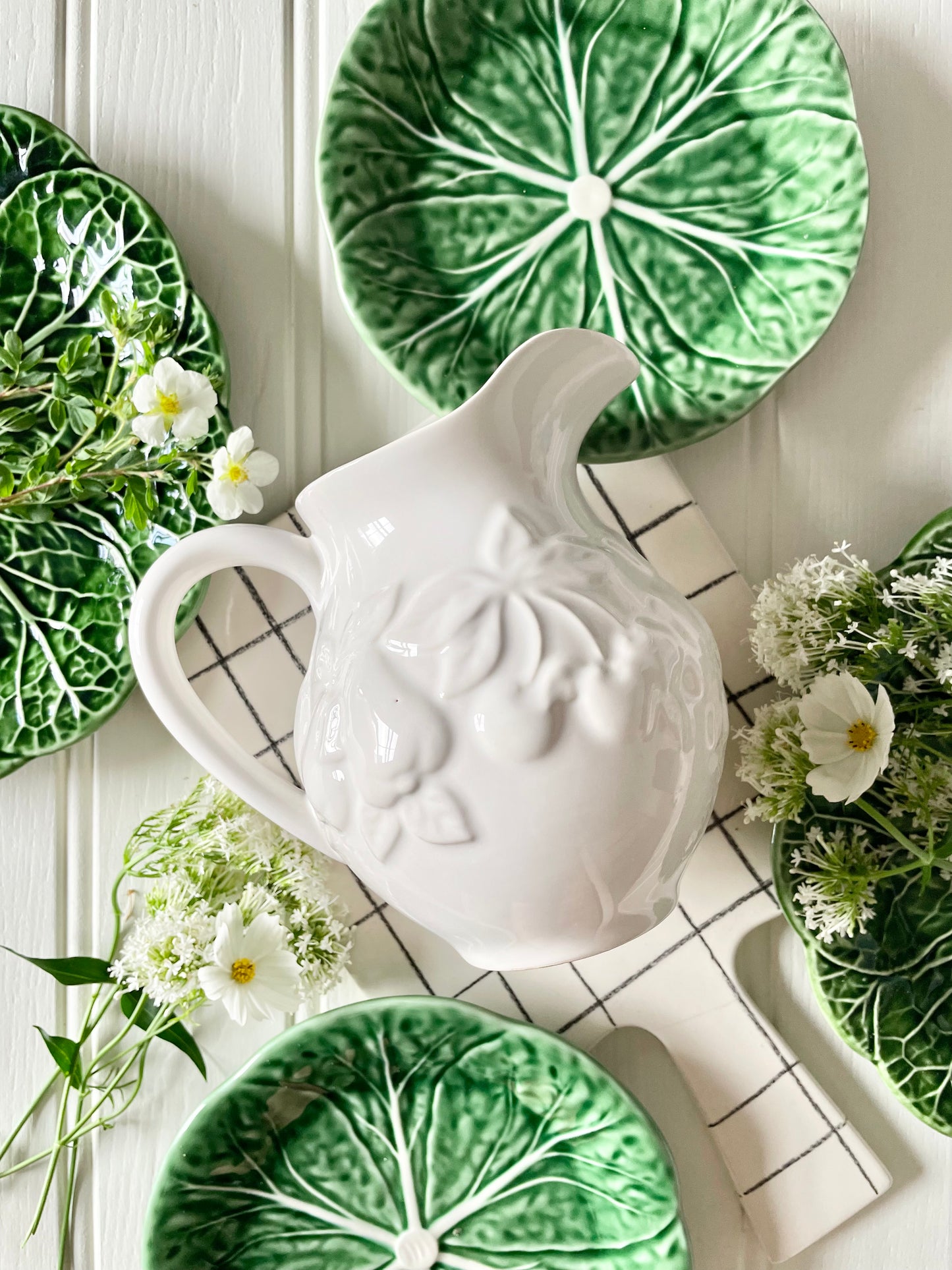 White Ceramic Fruit Jug