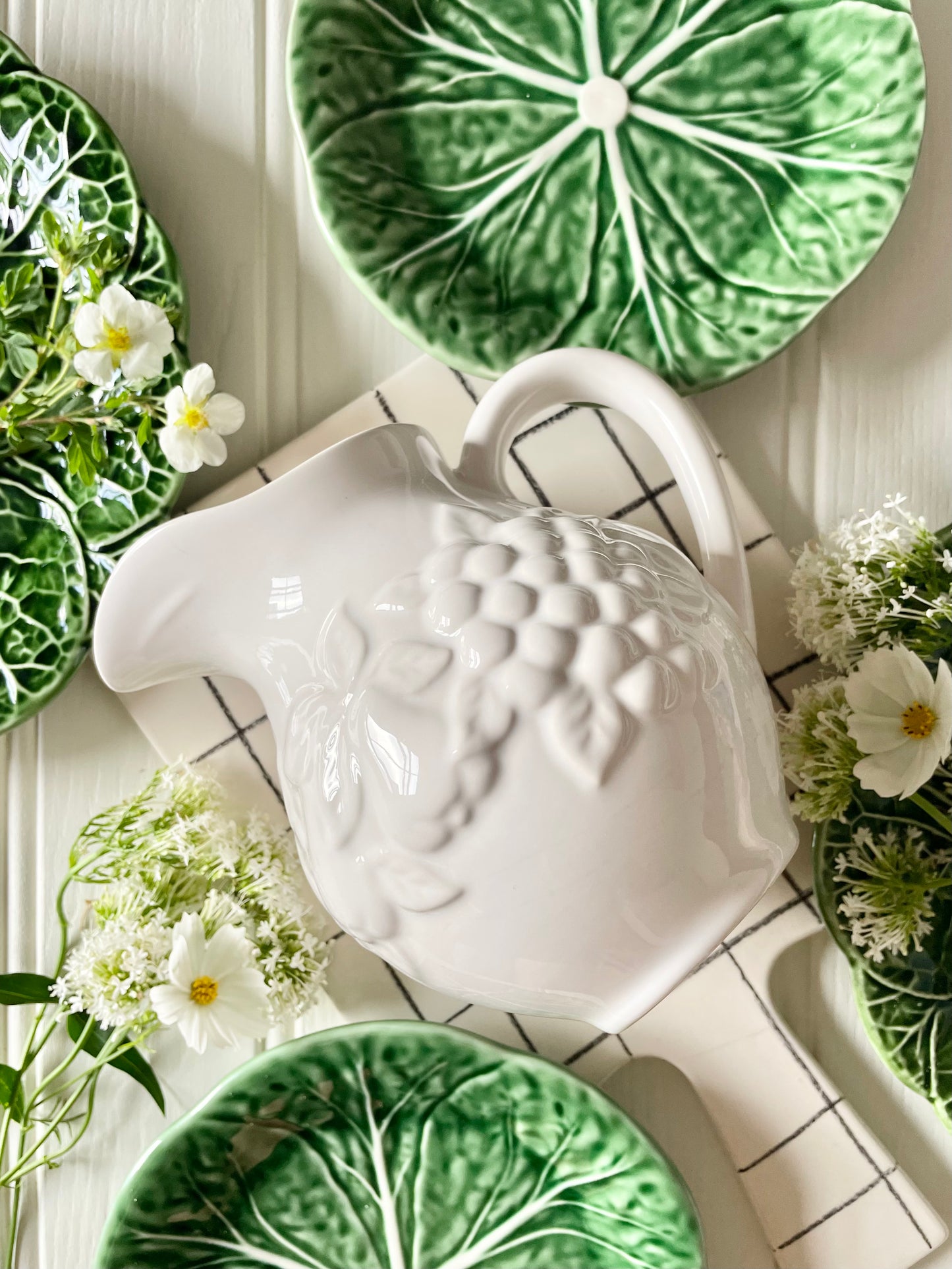 White Ceramic Fruit Jug