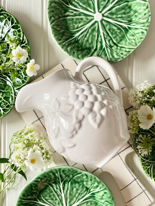 White Ceramic Fruit Jug